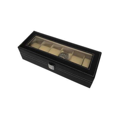 horlogedoos met deksel met clip